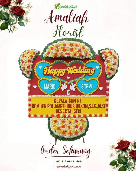 Papan Bunga Pernikahan Kombi