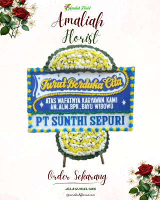 Papan Bunga Duka di Kombi